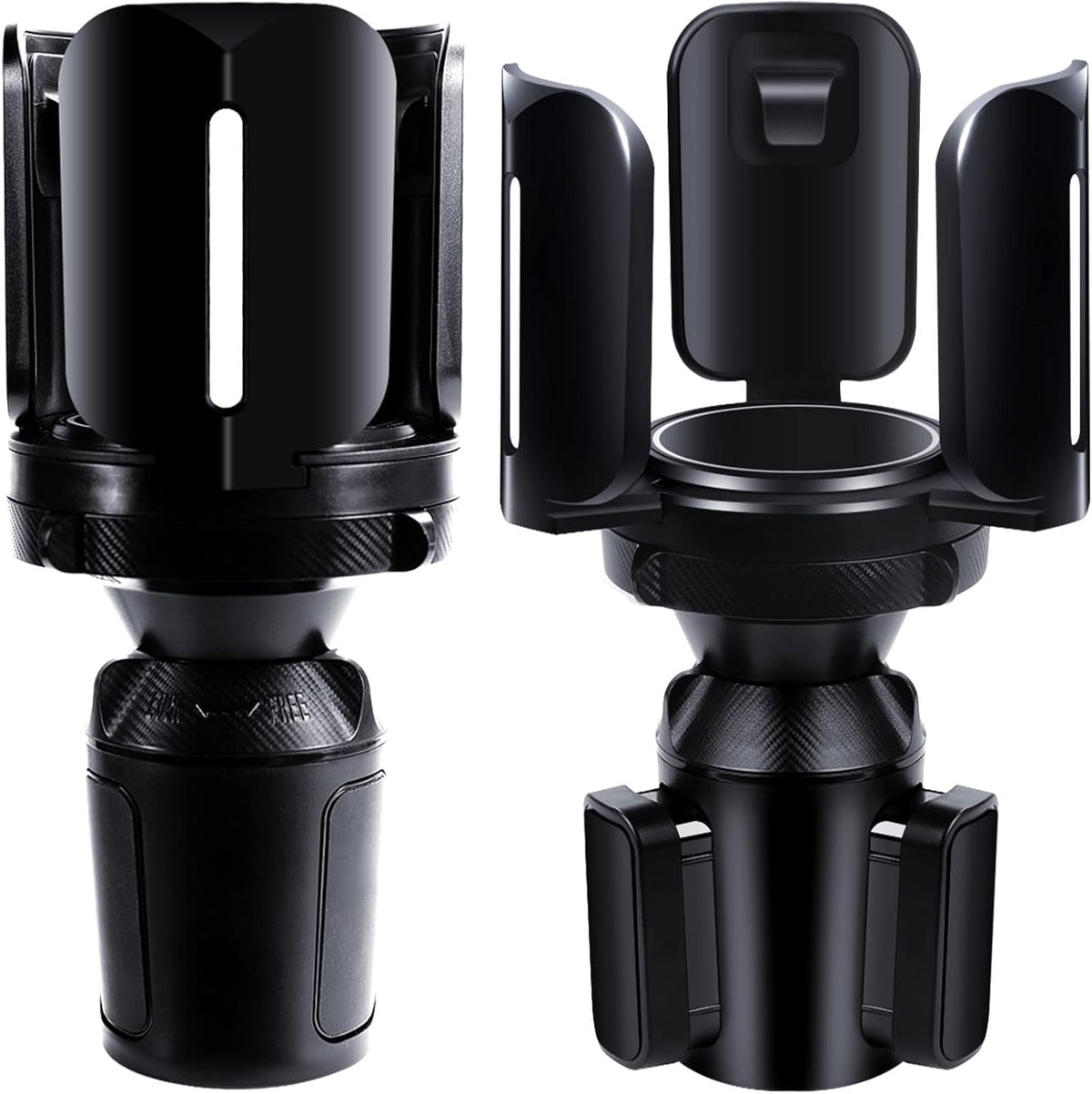 Cup Holder Expander for Car with Adjustable Holder & Base, Compatible with 10 to 64 oz Yeti Ramblers, Stanley, Hydro Flask, Nalgene, Hold 2.9" to 5.5" Large Bottles Mugs Food Drink, Car Cup Holder