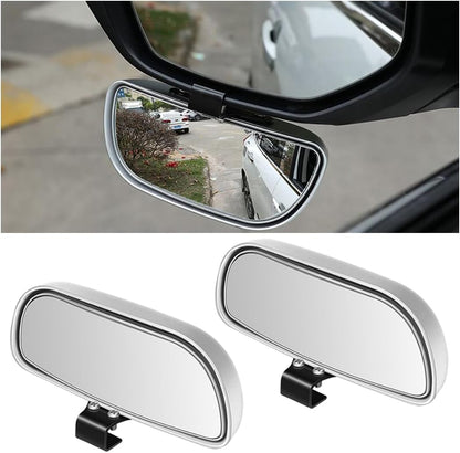 Mandark 2PCS Car Blind Spot Mirror, Rectangle HD Glass Convex Vehicle Rearview Mirror, Wide Angle Adjustible Auto Exterior Blindspot Side View Mirror, Universal for SUV, Sedan, Truck (Black)