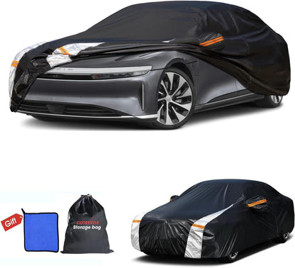 Large SUV Car Cover for Chevy Suburban 100% Waterproof All Weather, Heavy Duty Outdoor Full Exterior Covers Rain Sun Wind UV Protection. - Colors C