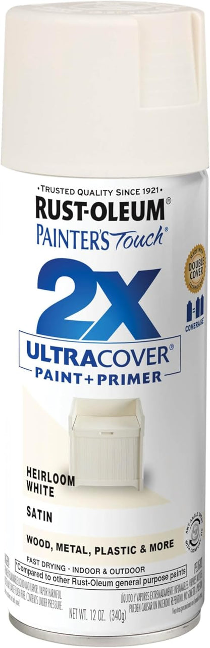 Rust-Oleum 334029 Painter's Touch 2X Ultra Cover Spray Paint, 12 oz, Gloss Clear - Colors D