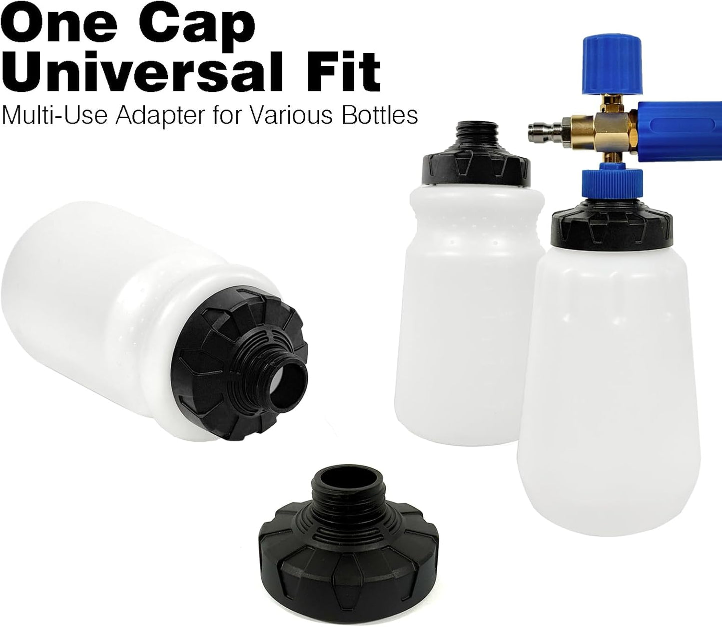 ESP Foam Cannon Snow Foam Lance Pressure Power Jet Washer Quick Release Adjustable Nozzle with 1 Liter Bottle Washing Mitts 1 Towel
