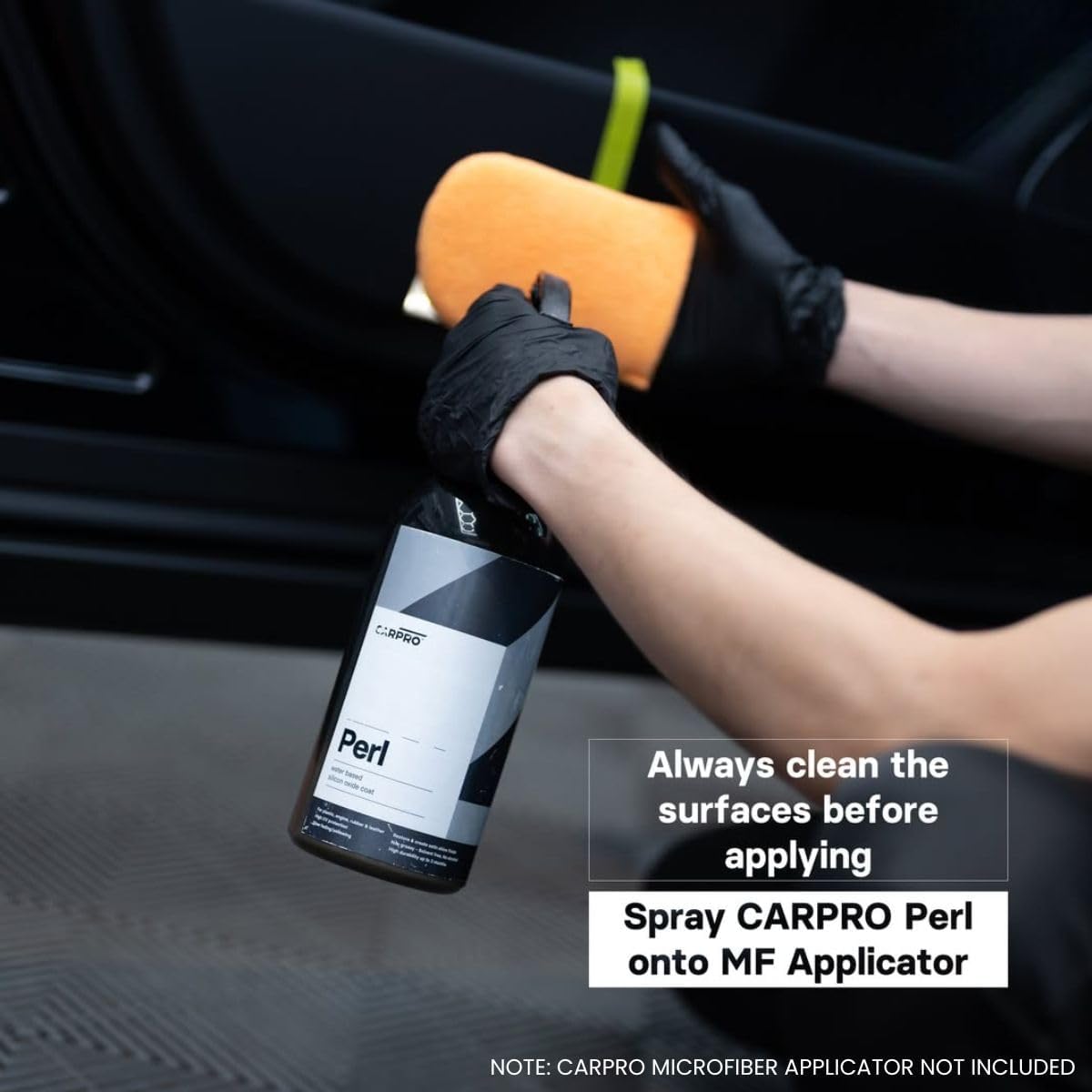 CARPRO PERL Plastic & Rubber Protectant - [Plastic, Engine, Rubber, Leather] - Concentrated Tire Dressing, Water Based UV Protection, Satin Finish - 1 Liter (34oz)
