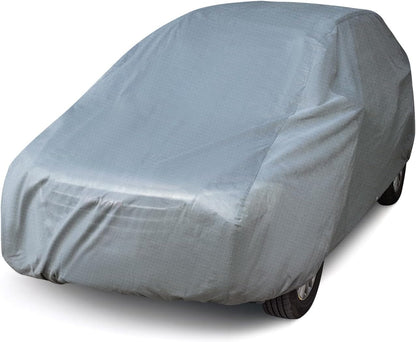 Season Guard Car Cover for Sedans up to 205", Breathable Full Exterior Vehicle Cover, Lightweight Dustproof Indoor & Light Outdoor Car Cover, Gray