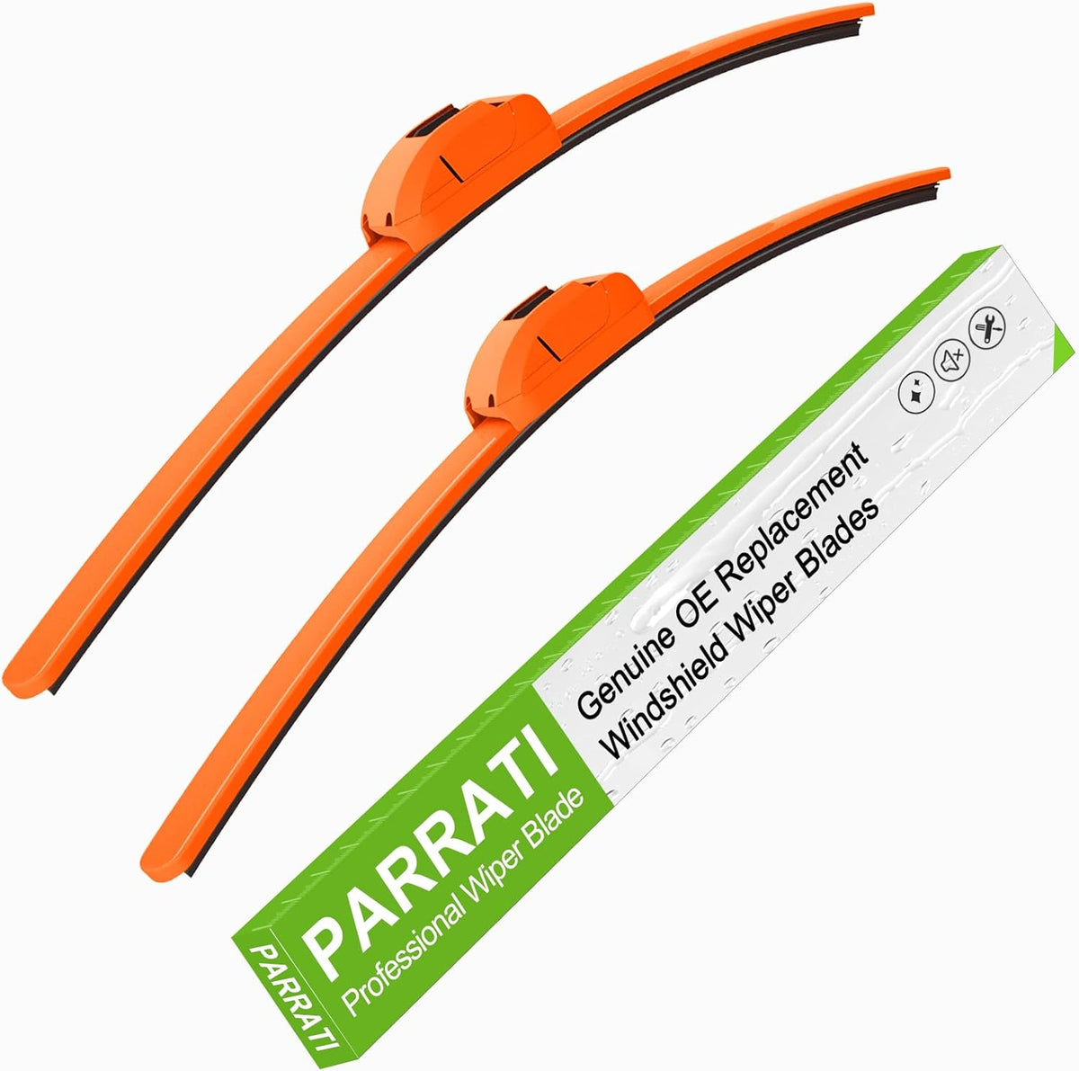 OEM QUALITY 24" +19" PARRATI Premium All-Season Windshield Wiper Blades (Set of 2) - Colors A