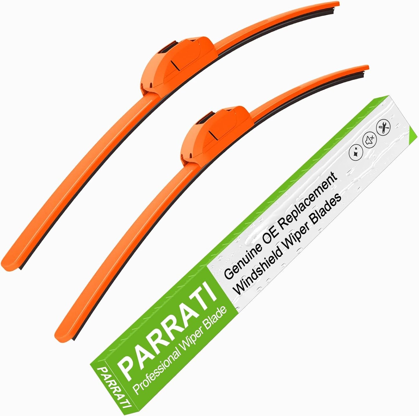 OEM QUALITY 24" +19" PARRATI Premium All-Season Windshield Wiper Blades (Set of 2) - Colors B