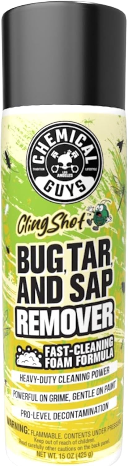 Chemical Guys Bug, Sap & Tar Remover, Fast Acting Pre Wash Cleaner for Cars, Trucks & SUVs, Removes Stuck On Residue, Road Film, Bug Splatter, Tree Sap, Grime, Spray, 2 Pack - 15 Fl Oz Each