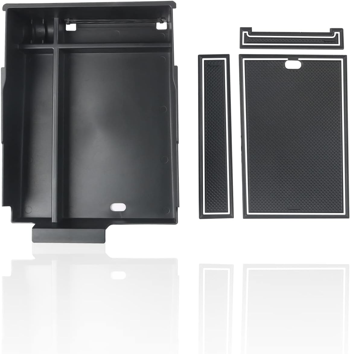SKTU 2-Pack 2023 2024 2025 2026 Lexu s RX350 Center Console Organizer for 2023-2026 Lexu s RX350/RX450h/RX500h Console Tray 2023 2024 2025 2026 RX350 Accessories with Sunglasses Holder [Double Layers]