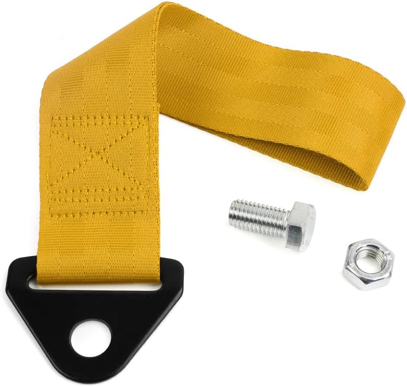 RASTP Racing Tow Strap, Car Modification Sports Trailer Belt Fit for Front or Rear Front Bumper Decorative (Red)