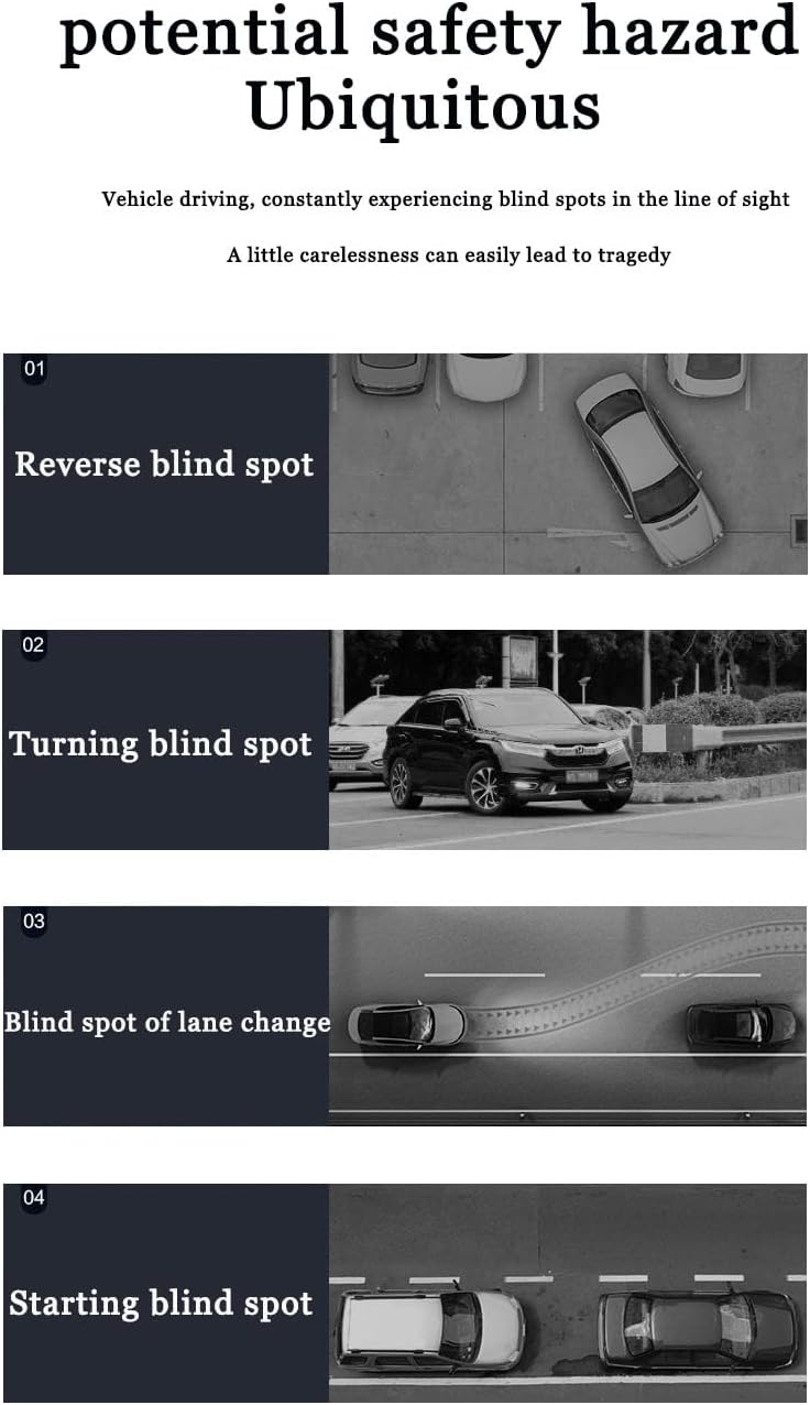 KARKOR Blind Spot Mirror Round HD Glass Convex 360° Wide Angle Side Rear View Mirror Exterior Accessories and Interior for Cars SUV and Trucks Pack of 2