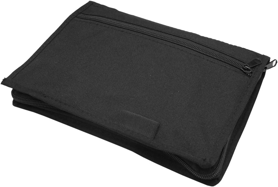 Car Glove Box Compartment Organizer, Zippered Multi-Pocket Vehicle Registration Insurance Document Holder, Automotive License Cards Glove Bag Pouch Accessories, Universal Fit
