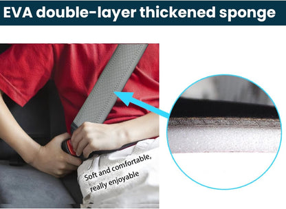 Osilly 2PCS Car Seat Belt Cover, Carbon Fiber Seatbelt Shoulder Protection, Soft Car Seat Belt Strap Cushion Protect Your Neck and Shoulder, Car Accessories Seat Belt Pad for Car Truck (Red)