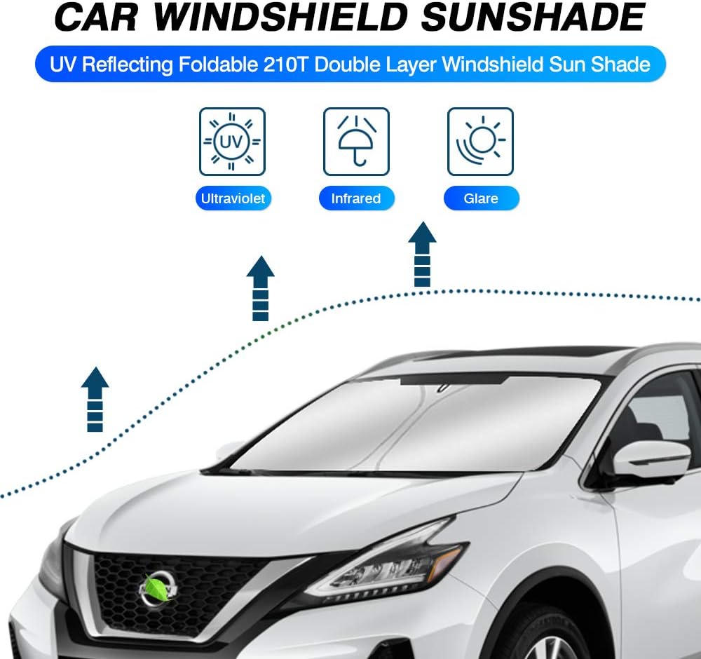 KUST Windshield Sun Shade for Toyota RAV4 2019-2022 2023 2024 2025 2026 Window Accessories Shade Sun Visor Cover Foldable Block UV Rays - Colors G