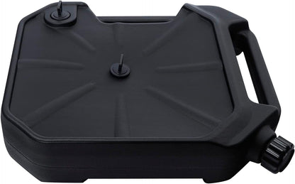 XFMT Oil Drain Pan 10 Quart Low Profile Oil Drain Container for Oil Change, Panel Groove Design, with Portable Handle & Sealing Caps, Universal Fit For Motorcycle Car ATV