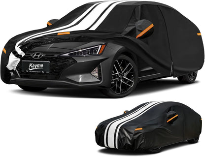 Kayme Heavy Duty Car Cover Custom Fit for BMW 3 Series 320i 325i 328i 330i 335i (1982-2026), Outdoor Full Exterior Cover with Tape and Towel, Rain Snow Sun UV Protection. - Colors A