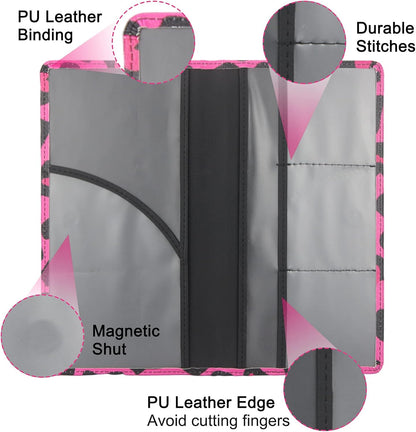 LumiMokki Premium Car Registration & Insurance Card Holder with Magnetic Shut, Vehicle Glove Box Car Organizer - For Documents, Cards, License (Black)