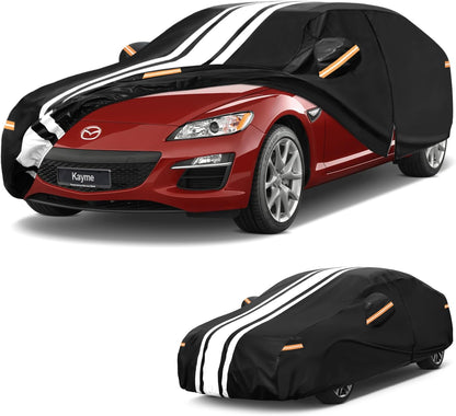 Kayme Heavy Duty Car Cover Custom Fit for BMW 3 Series 320i 325i 328i 330i 335i (1982-2026), Outdoor Full Exterior Cover with Tape and Towel, Rain Snow Sun UV Protection. - Colors A