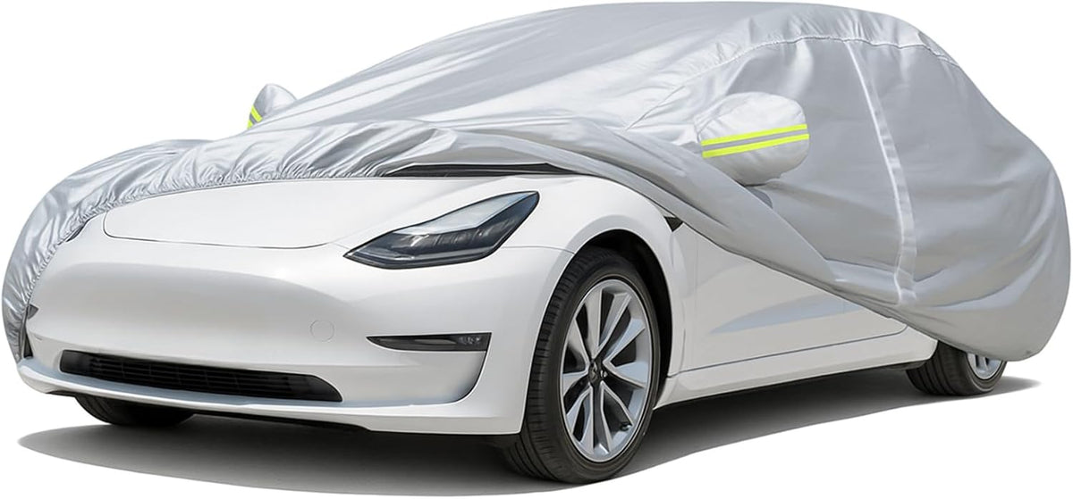Favoto SUV Car Cover Waterproof All Weather 6 Layers Heavy Duty Car Cover for Automobiles Rain Sun Snow UV Protection with Inner Cotton Car Cover Outdoor Universal Fit for SUV (188-198 inch) Silver