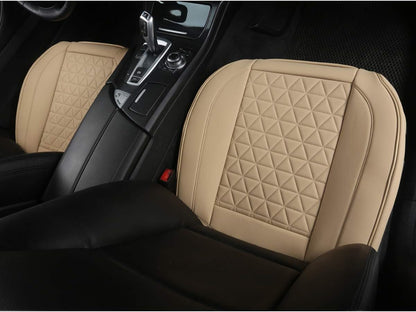 Black Panther Luxury Faux Leather Car Seat Cover Front Bottom Seat Cushion Cover, Anti-Slip and Wrap Around The Bottom, Fits 95% of Vehicles - 1 Piece,Black