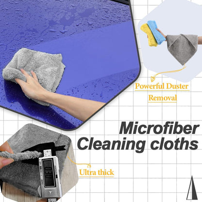 Car Detailing Kit - 3 Packs: Car Duster, Interior Cleaning Brush, Microfiber Towels | Detail Tools