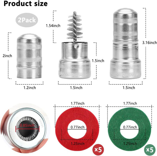 12 in 1 Battery Terminal Cleaner Kit - Must Have Tool Best for Extend Car Marine Battery Life with 10PCS Fiber Washers Protector and 2PCS Cleaning Brush