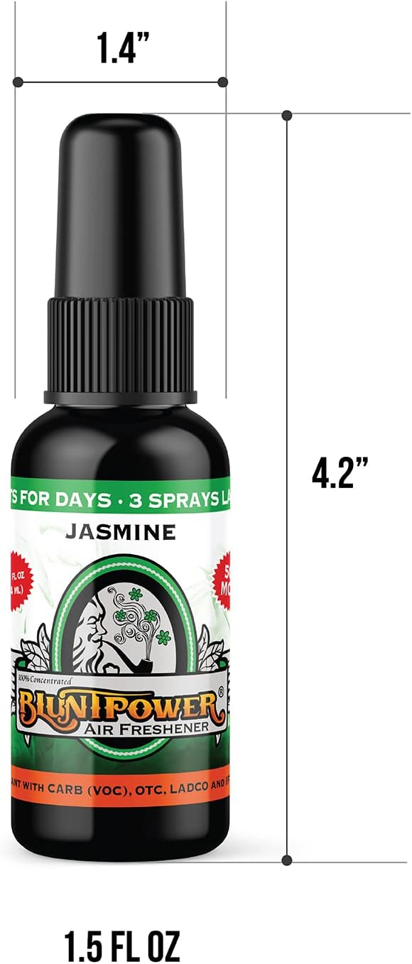 BluntPower (Baby Powder, 1 Pack) Concentrated Air Freshener Spray - Oil-Based Room Diffuser Spray - Long-Lasting Bathroom Scent, Car Freshener & Odor Eliminator - Colors A