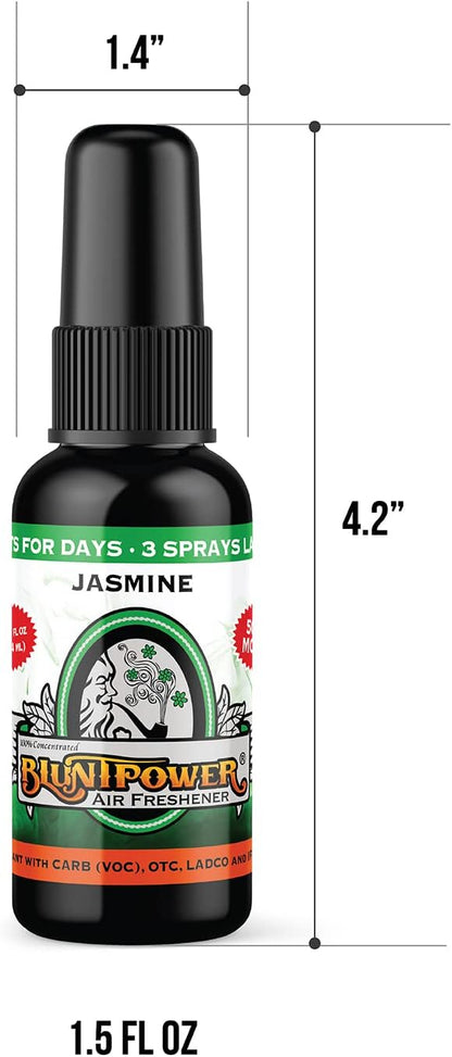 BluntPower (Baby Powder, 1 Pack) Concentrated Air Freshener Spray - Oil-Based Room Diffuser Spray - Long-Lasting Bathroom Scent, Car Freshener & Odor Eliminator - Colors A