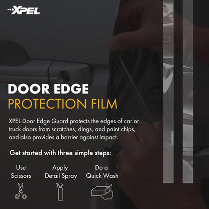 XPEL Door Edge Guard Protection Film Roll, 3/8" x 100' - Car or Truck Doors, Protective Barrier Against Minor Scratches, Paint Chips, Door Edge Impact, and Dings - Prevents Damage and Possible Rust