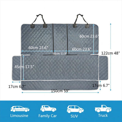ANOSOSPECIAL Dog Car Seat Cover for Back Seat Cover,Non Stick Fur Rear Seat Protector for Pet,Nonslip Waterproof Durable Universal Fit Interior Backseat Covers for Auto Van SUV