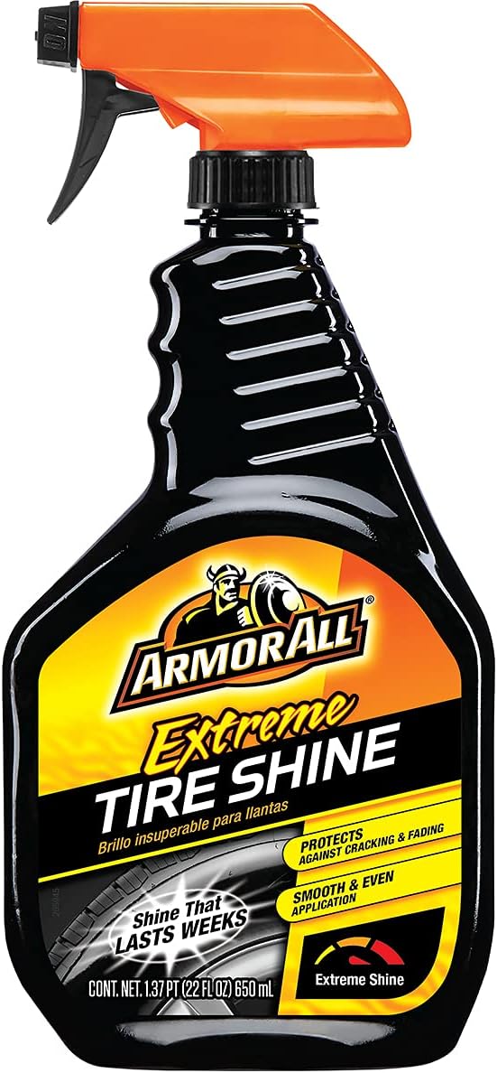 Armor All Car Tire Shine, One-Step Tire Shine Spray for Precise, Even Shine and Minimal Overspray, 2 Count