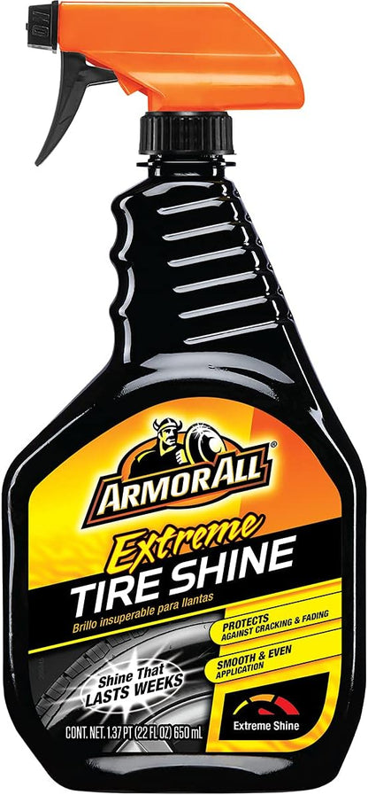 Armor All Car Tire Shine, One-Step Tire Shine Spray for Precise, Even Shine and Minimal Overspray, 2 Count