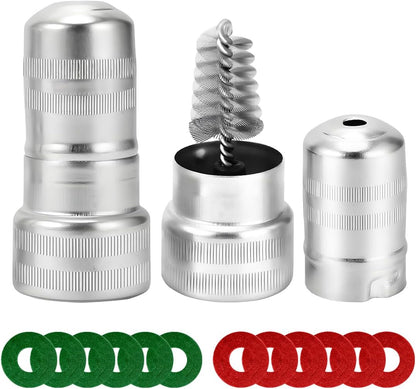 2PCS Car Battery Terminal Cleaning Brush, Anti-Corrosion Vehicle Post Battery Cleaner Bristle Tool with Washers Protector Fiber, Automotive Accessories, Universal Fit (Red/Green)