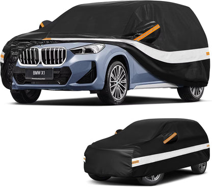 10 Layers Car Cover Custom Fit for Mercedes Benz C Class C250 C300 C43 C63 (1993-2026), Waterproof All Weather for Automobiles, Outdoor Full Cover Sun Dust Rain Protection with Cotton. Black - Colors C