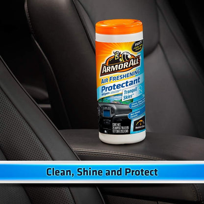 Armor All Car Interior Cleaner Wipes , Car Cleaning Wipes with Orange Cleans Dirt and Dust in Cars, Trucks and Motorcycles, 25 Count