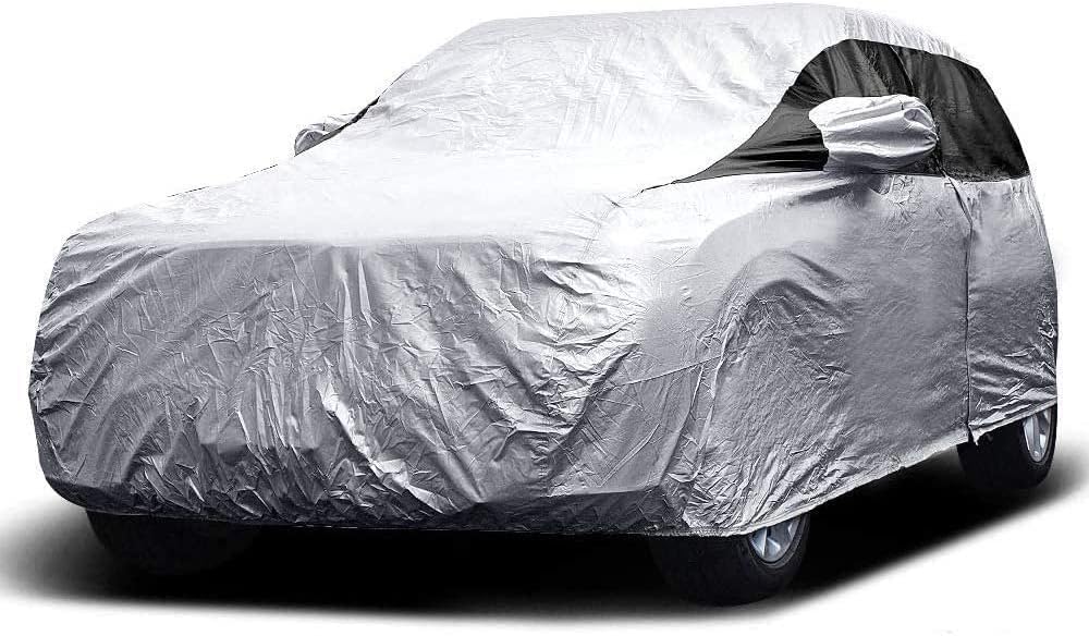 Titan Premium Multi-Layer PEVA Car Cover for Compact SUV 170-187". Waterproof, UV Protection, Anti-Scratch Protective Lining, Driver-Side Zippered Opening. Fits Rav4, Rogue, CR-V and More.