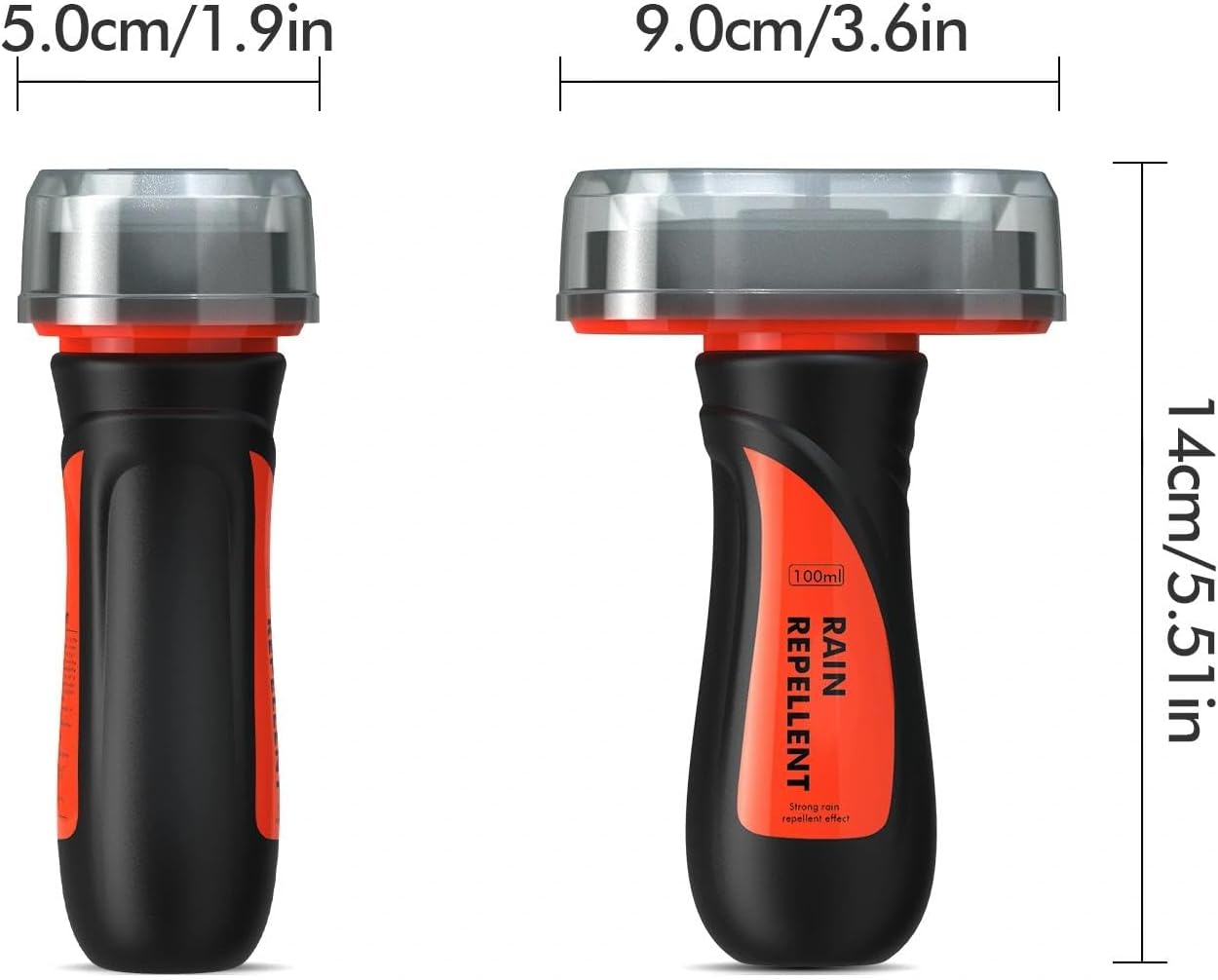 Glass Water Repellent Brush for Car,Hydrophobic Windshield Rain Repellent Coating Protection to Windows Mirrors,Improve Visibility Driving Safer Driving - 3.38 Fl oz