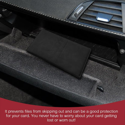 Car Registration and Insurance Holder, Registration and Insurance Card Holder, Auto Glove Box Organizer with Magnetic Shut, PU Leather Automobile Documents Wallet for Cards (Dark Green)