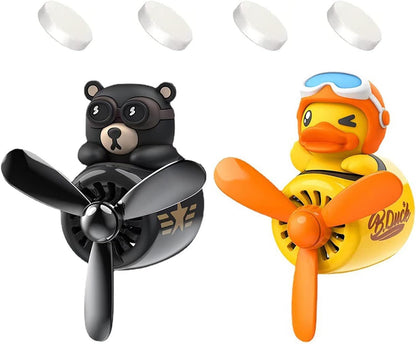 Pilot Car Air Freshener, Cute Dog Car Vent Clip Air Freshener Automotive Air Outlet Fan Diffuser, Automotive Interiors Vent Decoration (Shake Head Style - Dog)