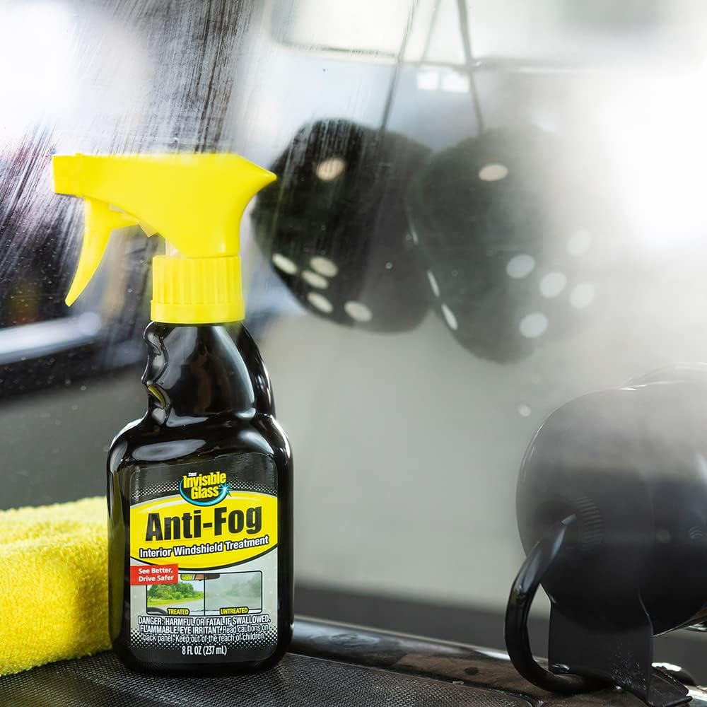 Invisible Glass 92472 Anti-Fog Interior Windshield Treatment Car Glass Defogger Cleaning Spray Prevents Windshield Fogging To Improve Driving Visibility, No Streaks or Haze, 8 Fl Oz, Pack of 1
