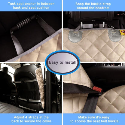 Bark Lover Deluxe Dog Seat Cover for Front Seat-More Durable Waterproof Front Seat Protector, High Heat Resistant and Nonslip Front Seat Cover for Dogs Kids, Universal Size (Black,1 Pack)