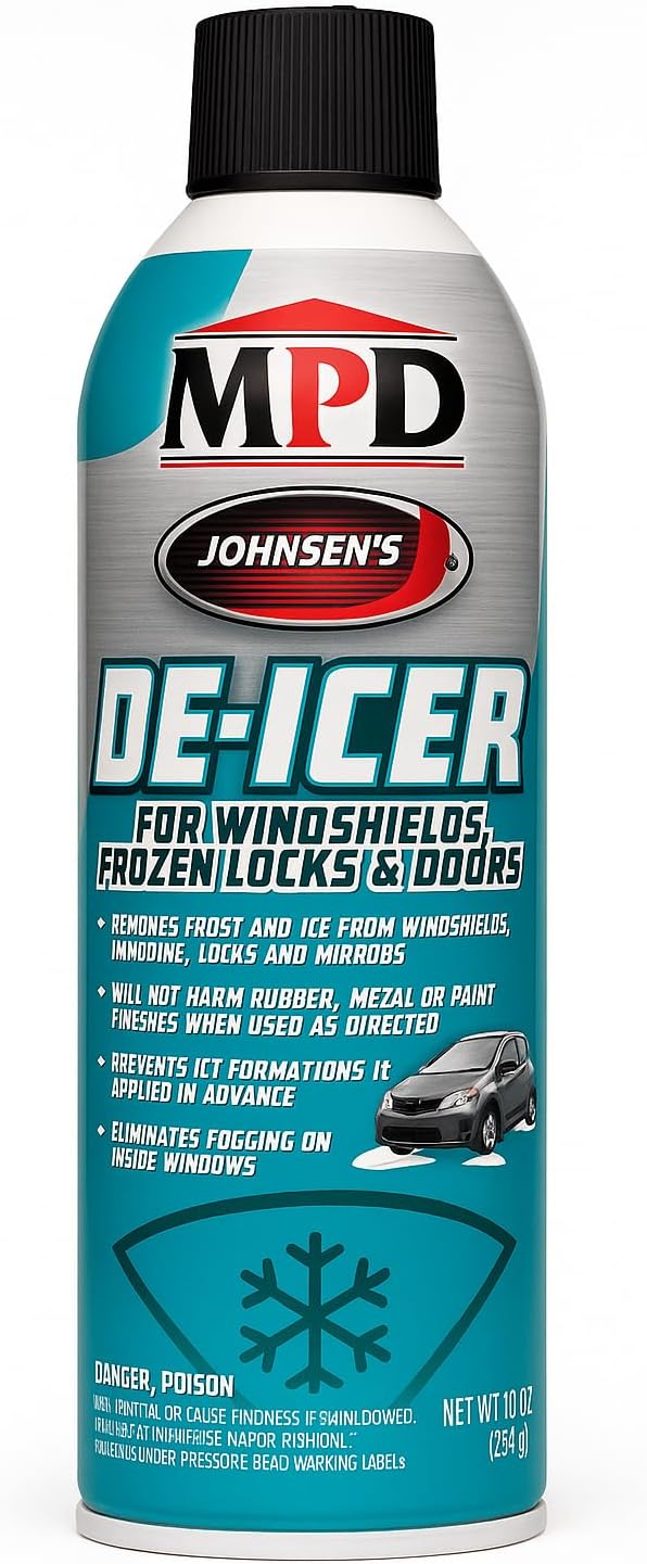 MPD Cobalt Charm Windshield De-Icer Spray – Fast Acting Ice & Frost Remover for Car Windows, Mirrors, Locks & Doors | Prevents Refreezing | Safe for Paint, Metal & Rubber | 10 oz Aerosol Can (2-Pack)