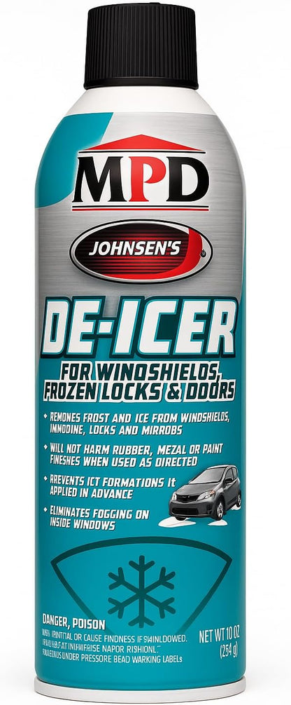 MPD Cobalt Charm Windshield De-Icer Spray – Fast Acting Ice & Frost Remover for Car Windows, Mirrors, Locks & Doors | Prevents Refreezing | Safe for Paint, Metal & Rubber | 10 oz Aerosol Can (2-Pack)
