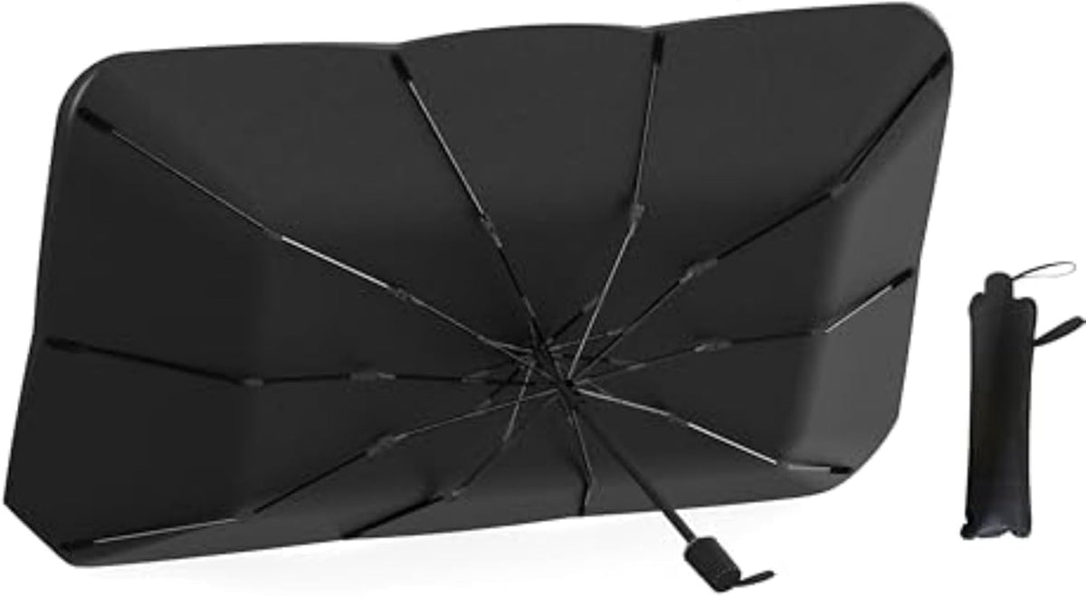 Econour Windshields Sun Shade for Car | Medium Foldable Car Sunshade & Window Tint | UV & Heat Protection Front Window Sun Shield, Keeps Interior Cool, Fits Sedans SUVs & Trucks (57” x 33”)