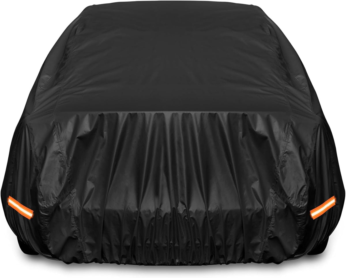 Motor Trend SafeKeeper Heavy Duty Car Cover Waterproof All Weather, Multi-Layered Truck SUV Car Cover for Snow Rain Sun UV Protection, Full Exterior Car Covers for Automobiles (Fits up to 190" Length)