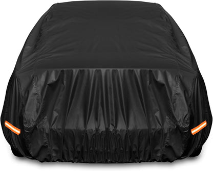 Motor Trend SafeKeeper Heavy Duty Car Cover Waterproof All Weather, Multi-Layered Truck SUV Car Cover for Snow Rain Sun UV Protection, Full Exterior Car Covers for Automobiles (Fits up to 190" Length)