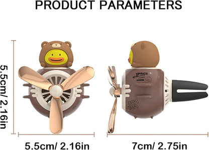 Pilot Car Air Freshener, Cute Dog Car Vent Clip Air Freshener Automotive Air Outlet Fan Diffuser, Automotive Interiors Vent Decoration (Shake Head Style - Dog)