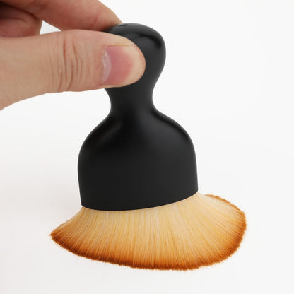 Car Detailing Brush, Soft Bristle Cleaning Brush, Scratch-Free Auto Duster Tool for Dashboard, Air Vents, Leather & Interior Cleaning (Black&Brown)