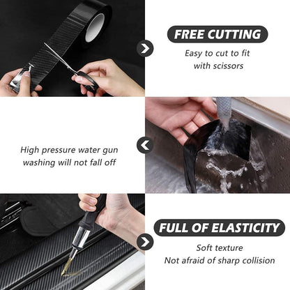 CloudBuyer Universal Car Door Edge Protector, Clear Sill Guard Film with Anti-Collision Protection for Most Vehicles (33Ft x 2.7In, Transparent)