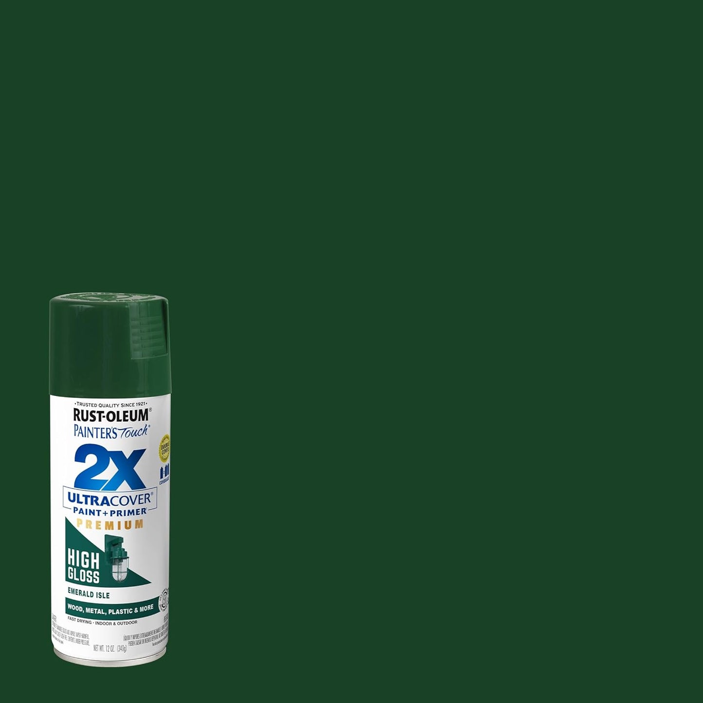 Rust-Oleum 334029 Painter's Touch 2X Ultra Cover Spray Paint, 12 oz, Gloss Clear - Colors E
