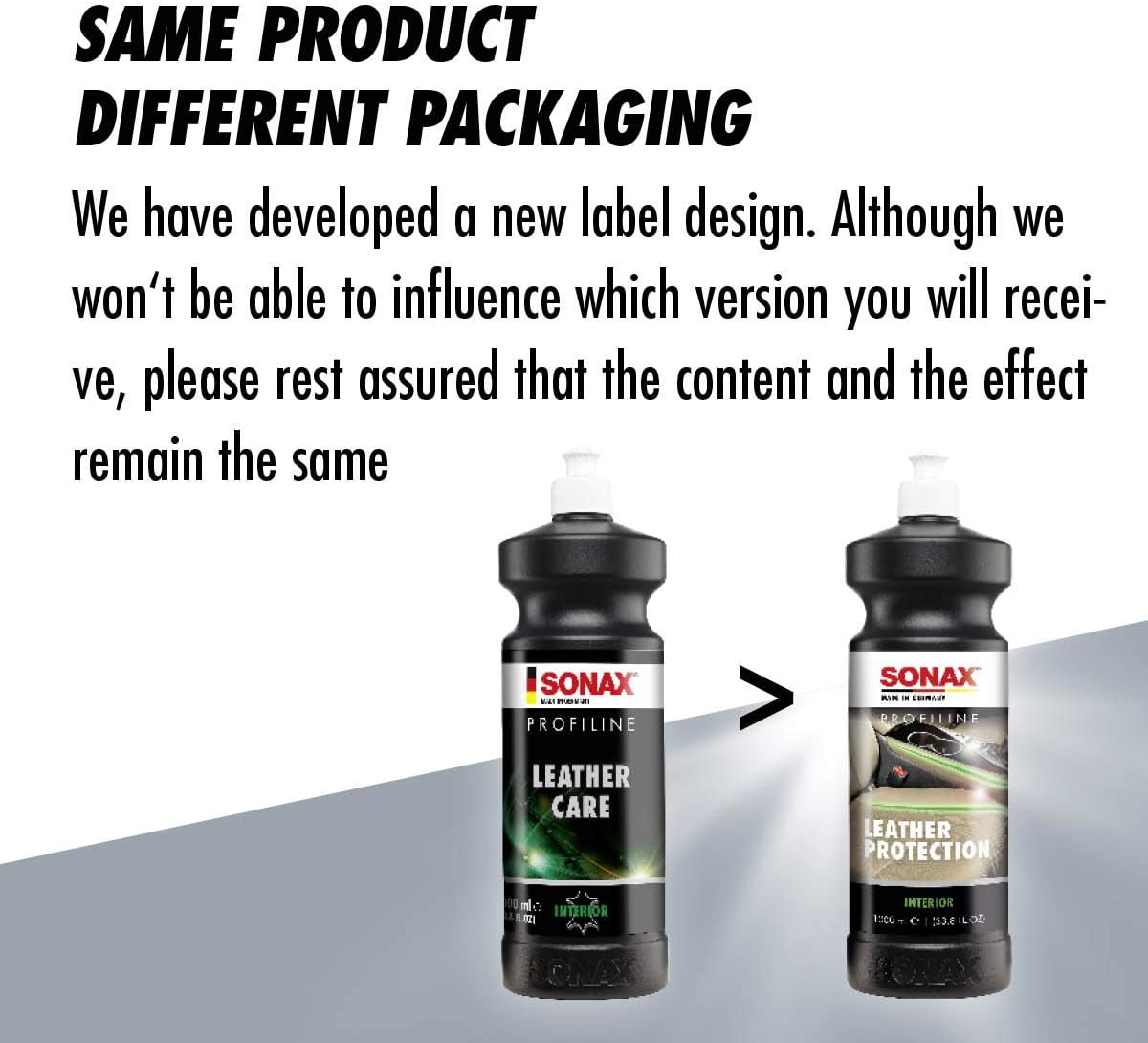 SONAX Profiline Leather Care | Nourishing Leather Conditioner with UV Protection | Prevents Cracking & Drying | Hydrophobic Surface Repels Dirt, Dust, & Water | 282300 | 1L