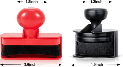 Car Tire Shine Applicator,Vegan Tire Shine Applicator with Curved Brush Head - Large Automotive Tire Dressing Applicator Brush with Storage Stand for Tire Detailing, 3.6 Inch Length (Black)